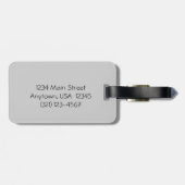 Blumengepäck-Umbau, hübsche rosa Rose Gepäckanhänger (Rückseite horizontal)