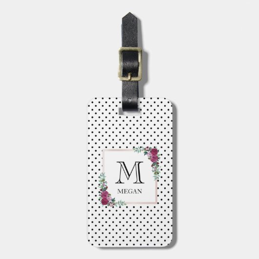 Blumengepäckumbau des personalisierten Watercolor Gepäckanhänger (Vorderseite vertikal)