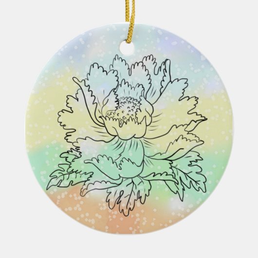 Blumenger Keramik Ornament (Vorne)