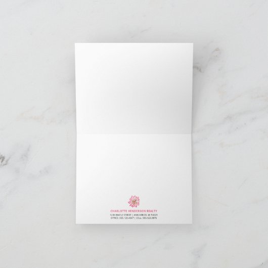 Blumengeschäft Dankeskarte (Innenseite)