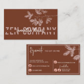 Blumengeschäft | Terracotta Business Card Visitenkarte (Vorne/Hinten)