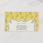 Blumengeschäfts-Karte, Visitenkarte (Rückseite)