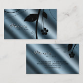 Blumengeschäfts-Karten-metallischer aquamariner Visitenkarte (Vorne/Hinten)