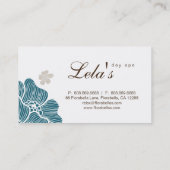 Blumengeschäfts-Karten-Salon-Wellness-Center Visitenkarte (Rückseite)