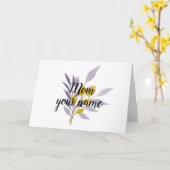 Blumengeschenk 1 karte (Gelbe Blume)