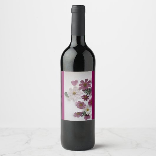 Blumengeschenk-Anhänger Weinetikett (Vorderseite)