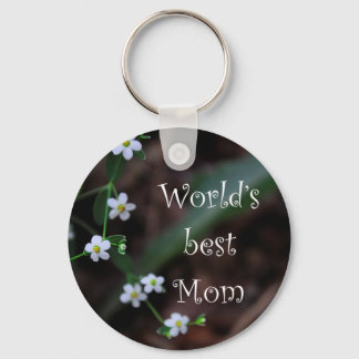 Blumengeschenk "Die beste Mama der Welt" Schlüsselanhänger