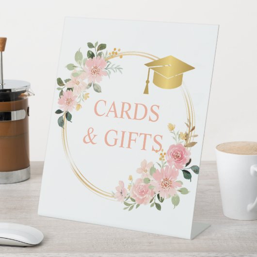 Blumengeschenk für Abschlüsse Sockelschild (In Situ)