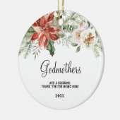 Blumengeschenk für Godparent Vorschlag von Godchil Keramik Ornament (Links)