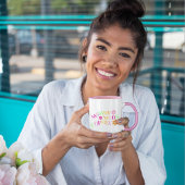 Blumengeschenk für Junge Mütter Mami braucht Kaffe Zweifarbige Tasse