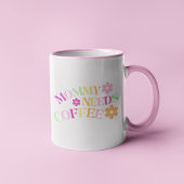Blumengeschenk für Junge Mütter Mami braucht Kaffe Zweifarbige Tasse
