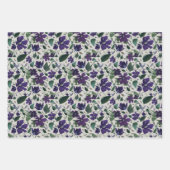 Blumengeschenk für Lila Wasserfarben Geschenkpapier Set (Vorderseite 2)