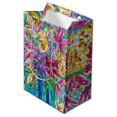 Blumengeschenk-jeden Anlaß Mittlere Geschenktüte (Vorderseite Schrägansicht)