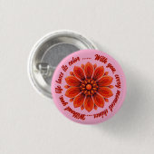 BLUMENGESCHENK MUTTER TOCHTER SCHWESTER LEHRERIN F BUTTON (Vorne & Hinten)