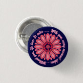 BLUMENGESCHENK MUTTER TOCHTER SCHWESTER LEHRERIN F BUTTON (Vorne & Hinten)