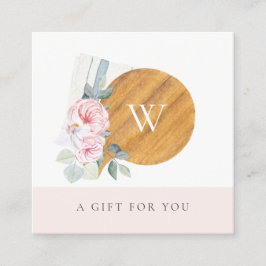 Blumengeschenkgutschein für die Blumenzwiebelwand Quadratische Visitenkarte