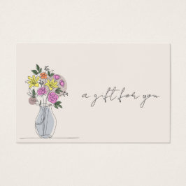 Blumengeschenkgutschein Karte für Kleinunternehmen