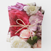 Blumengeschenkverpackung mit rote Rosen, 3 Blatt (Beispiel)