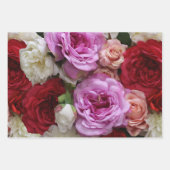 Blumengeschenkverpackung mit Torf und Rose, 3 Blät Geschenkpapier Set (Vorderseite 2)