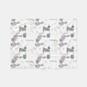 Blumengeschichten, Whimsikgeschichten, Kinderzimme Fleecedecke (Vorderseite (Horizontal))