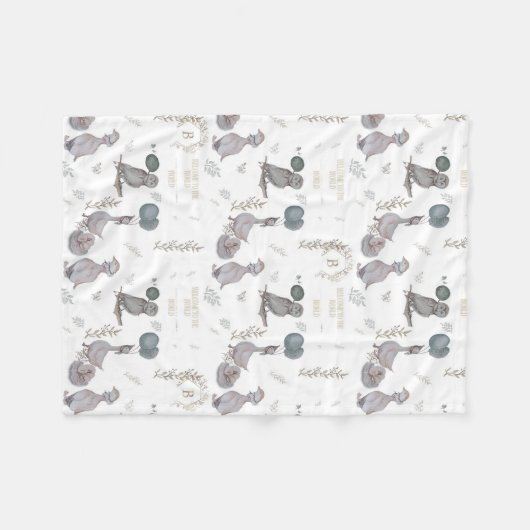 Blumengeschichten, Whimsikgeschichten, Kinderzimme Fleecedecke (Vorderseite (Horizontal))