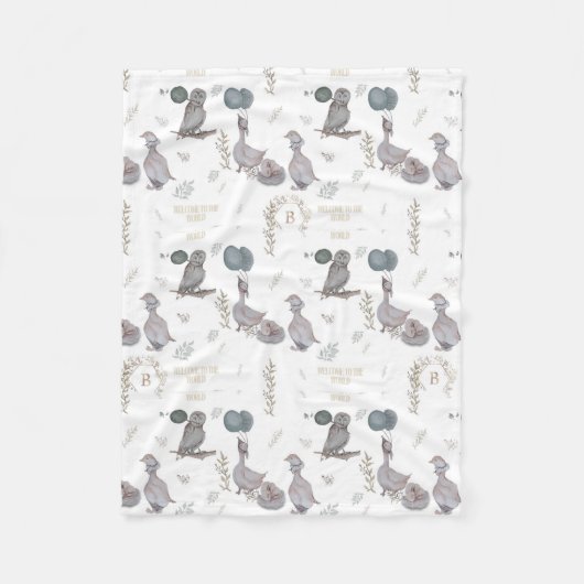 Blumengeschichten, Whimsikgeschichten, Kinderzimme Fleecedecke (Vorderseite)