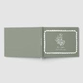 Blumengeschirr Grüne Bouquet-Hochzeit Gästebuch (Voll)