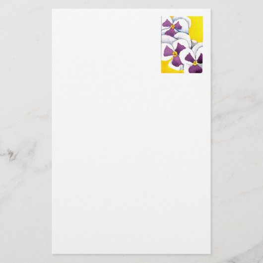 Blumengeschirr "Pansy #4" Briefpapier (Vorderseite)