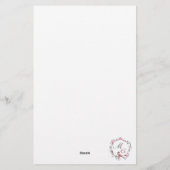 Blumengeschirr Personalisiert Briefpapier (Rückseite)