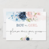 Blumengeschlecht enthüllt Junge oder Mädchen, die  Einladung (Vorderseite)