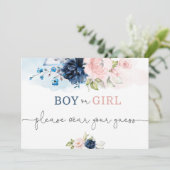 Blumengeschlecht enthüllt Junge oder Mädchen, die  Einladung (Stehend Vorderseite)