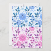 Blumengeschlecht enthüllt Schreibwaren Einladung (Rückseite)