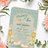Blumengeschlechtsneutrale Mommy to Bee Baby Dusche Einladung