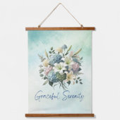 Blumengeschmack: 3-teilige Wandtapeten aus Holz Wandteppich Mit Holzrahmen (Vorderseite)