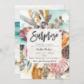 Blumengeschmack am tropischen Strand Geburtstagspa Einladung (Vorne/Hinten)