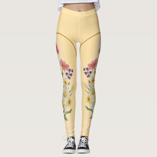 Blumengeschmack: Blühen in Harmonie Leggings (Vorderseite)
