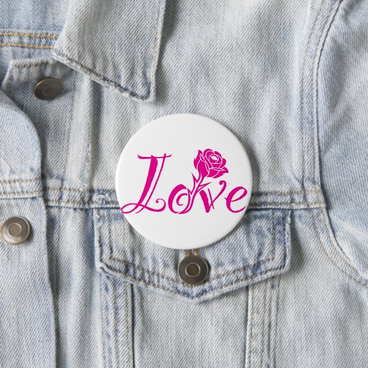 Blumengeschmack: Liebe Illustriert mit Rose Button (Beispiel)