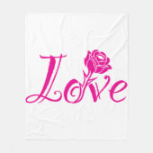 Blumengeschmack: Liebe Illustriert mit Rose Fleecedecke (Vorderseite)