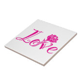 Blumengeschmack: Liebe Illustriert mit Rose Fliese (Seite)