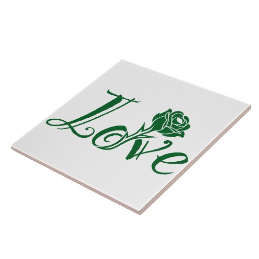 Blumengeschmack: Liebe Illustriert mit Rose Fliese (Seite)