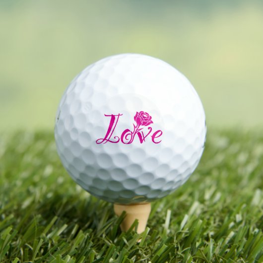 Blumengeschmack: Liebe Illustriert mit Rose Golfball (Insitu T-Shirt)