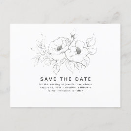 Blumengeschmack Minimalistisch Elegantes Non-Foto  Ankündigungspostkarte