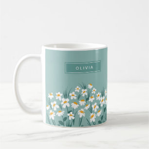 Blumengeschmack, modern personalisiert, niedlich u kaffeetasse