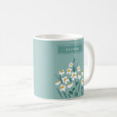 Blumengeschmack, modern personalisiert, niedlich u kaffeetasse (VorderseiteRechts)