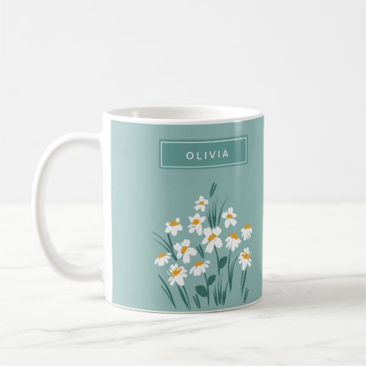 Blumengeschmack, modern personalisiert, niedlich u kaffeetasse (Links)