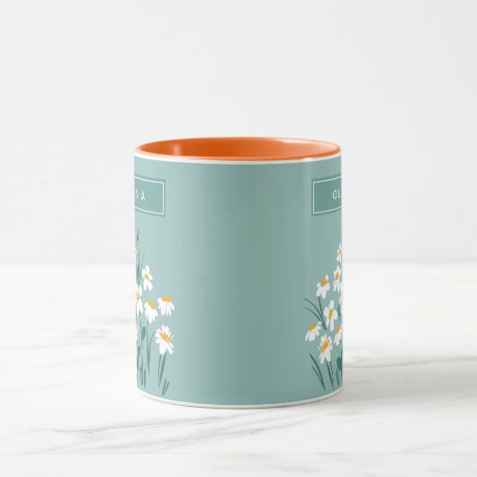 Blumengeschmack, modern personalisiert, niedlich u tasse (Zentrum)