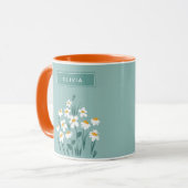 Blumengeschmack, modern personalisiert, niedlich u tasse (Vorderseite Links)