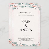 Blumengeschmack Save the Date absetzen Einladung (Vorne/Hinten)