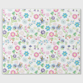 blumengeschmückte Blume Geschenkpapier (Flach)