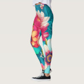 blumengeschmückte Leggings (Links)